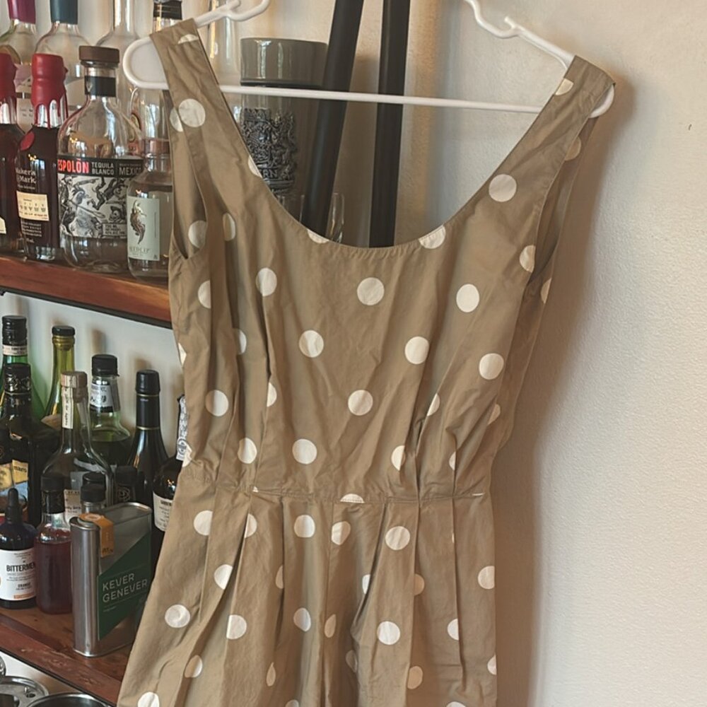 No. 6 Tan Polka Dot Jumpsuit